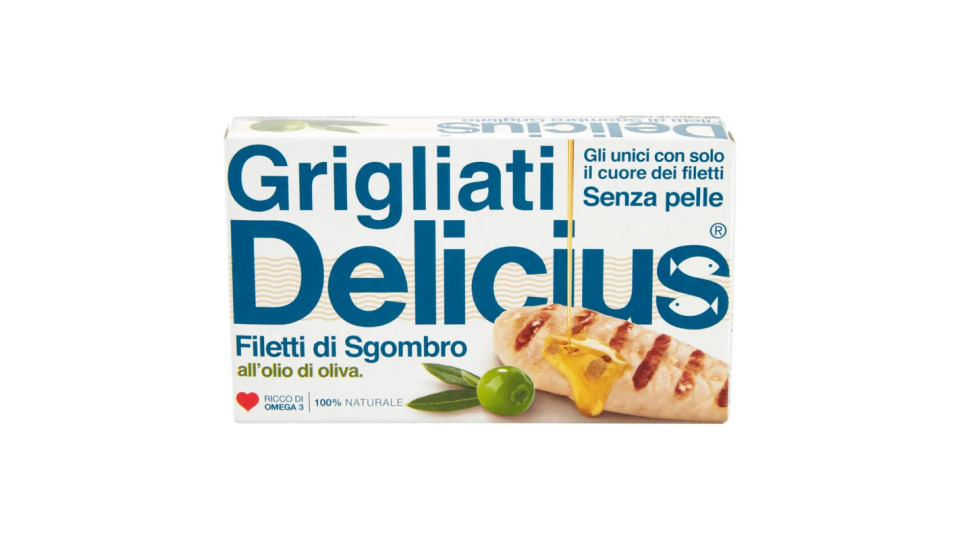 Delicius Grigliati Filetti di Sgombro all'olio di oliva 90 g