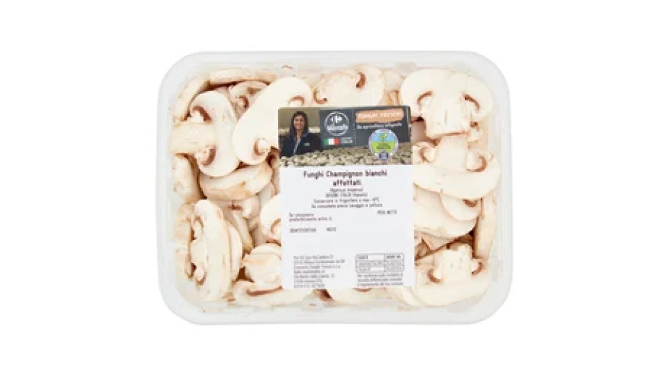 Carrefour il Mercato Funghi Champignon bianchi affettati bianchi 0,300 Kg