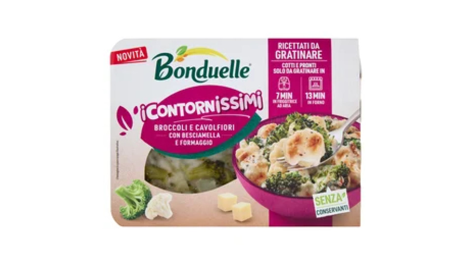 Bonduelle i Contornissimi Ricettati da Gratinare Broccoli e Cavolfiori 220 g