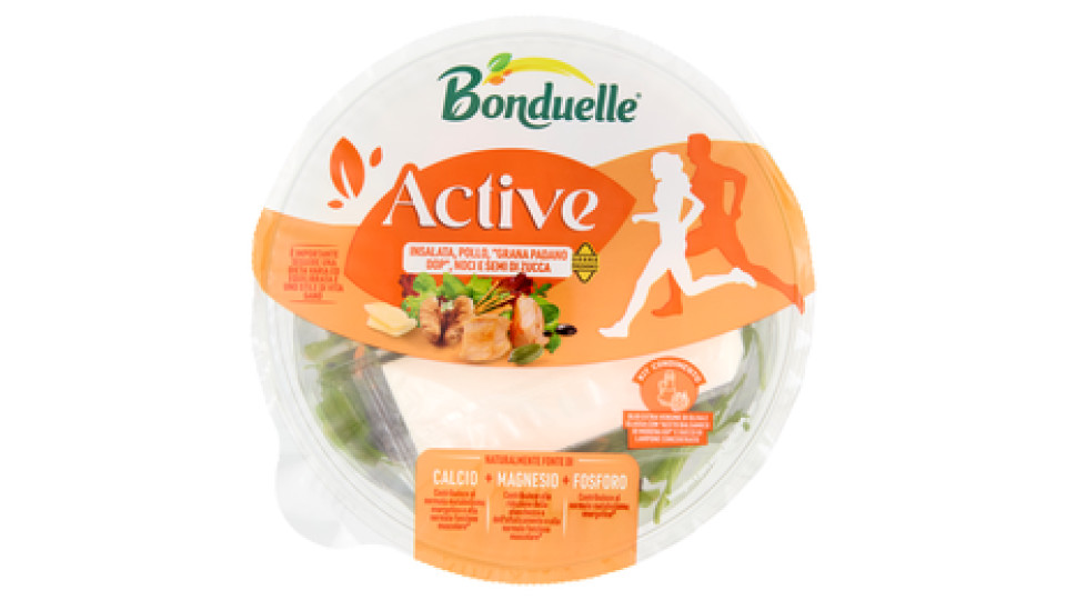 Bondulle Active Insalata, Pollo,"Grana Padano DOP", Noci e Semi di Zucca 130 g