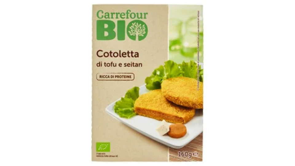 Carrefour Bio Cotoletta di tofu e seitan 2 x 80 g