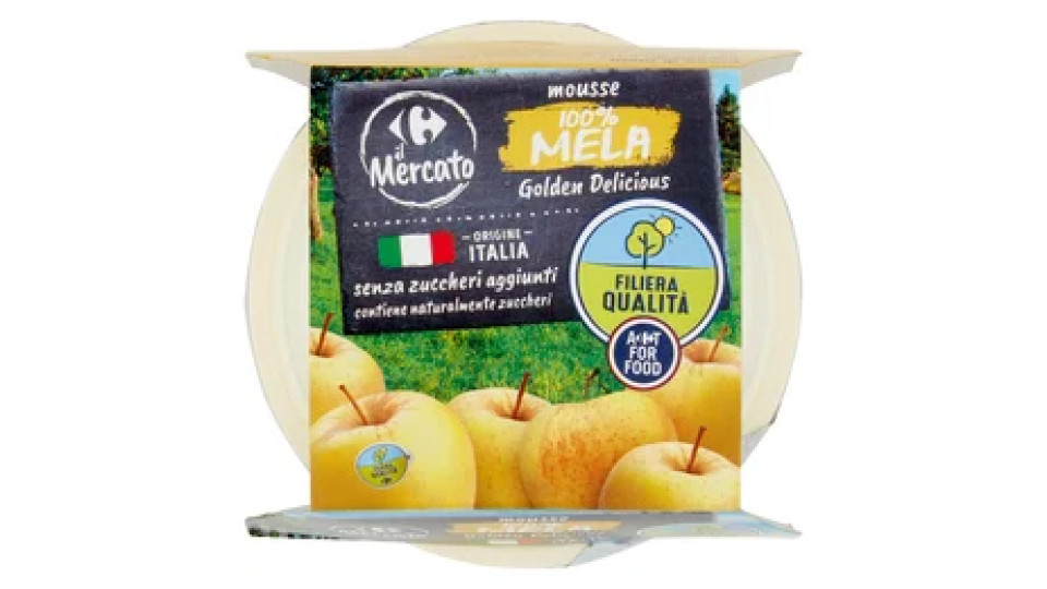 Carrefour il Mercato mousse 100% mela Golden Delicious 2 x 100 g