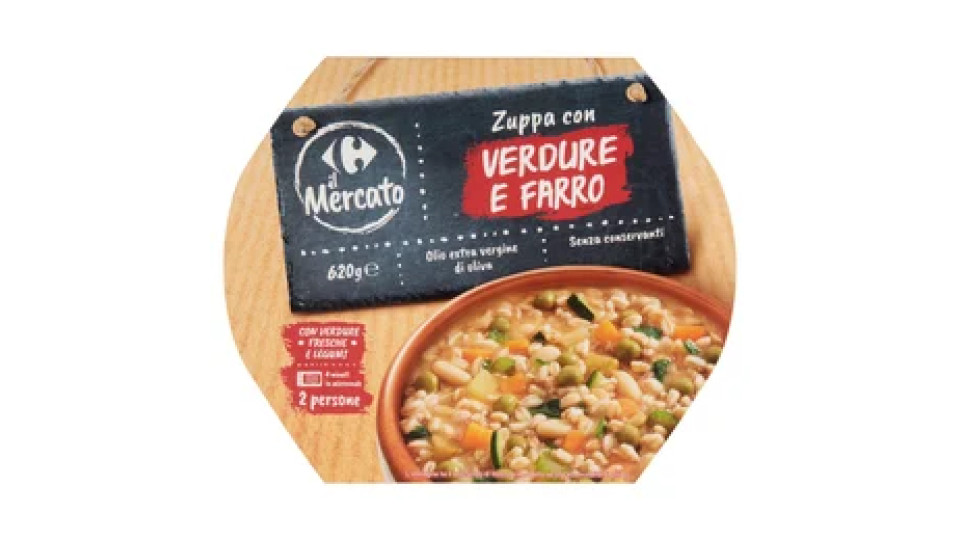 Carrefour il Mercato Zuppa con Verdure e Farro 620 g