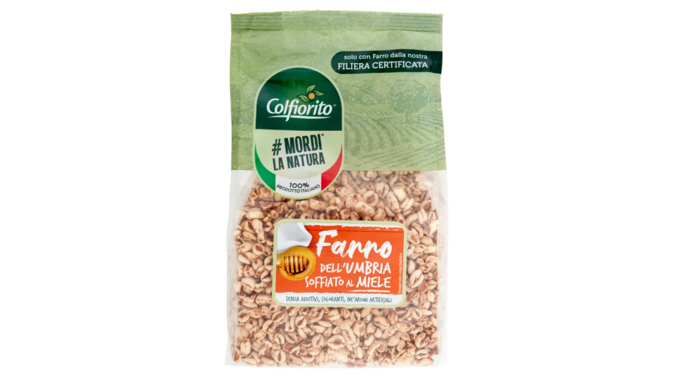 Colfiorito #Mordi la Natura Farro dell'Umbria Soffiato al Miele 200 g