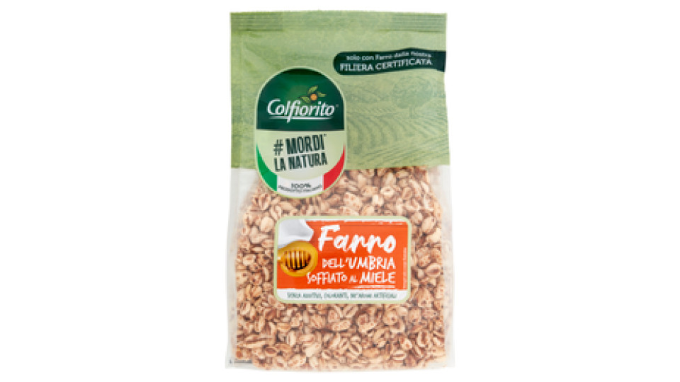 Colfiorito #Mordi la Natura Farro dell'Umbria Soffiato al Miele 200 g
