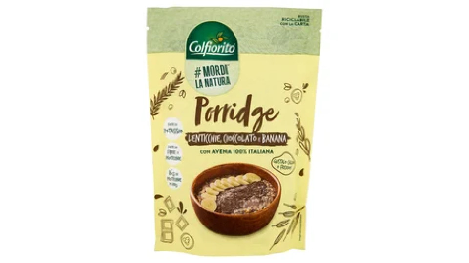Colfiorito #Mordi la Natura Porridge Lenticchie, Cioccolato e Banana 250 g
