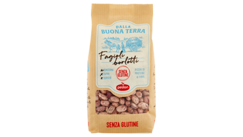 Dalla Buona Terra pedon Senza Glutine Fagioli Borlotti 350 g