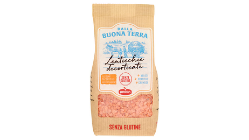 Dalla Buona Terra pedon Senza Glutine Lenticchie decorticate 350 g