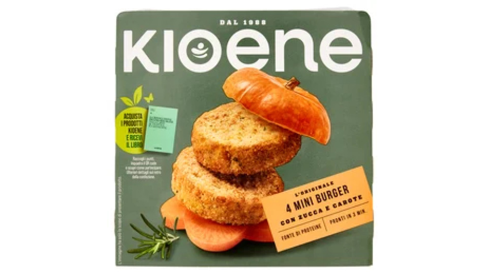 Kioene l'Originale 4 Mini Burger con Zucca e Carote 200 g
