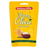 Madama Oliva Happy Oliva Olive Kalamon denocciolate Gusto Arancia e Finocchietto 80 g