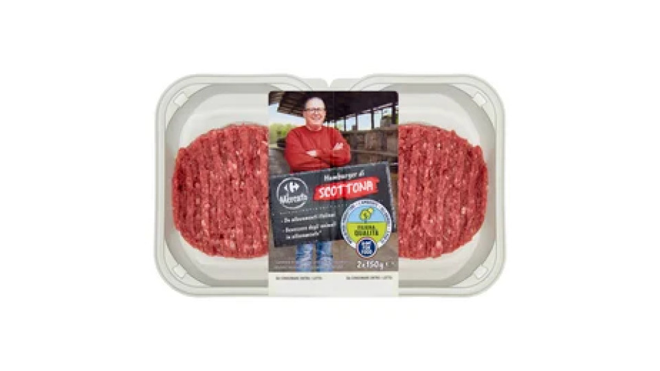 Carrefour il Mercato Hamburger di Scottona 2 x 150 g