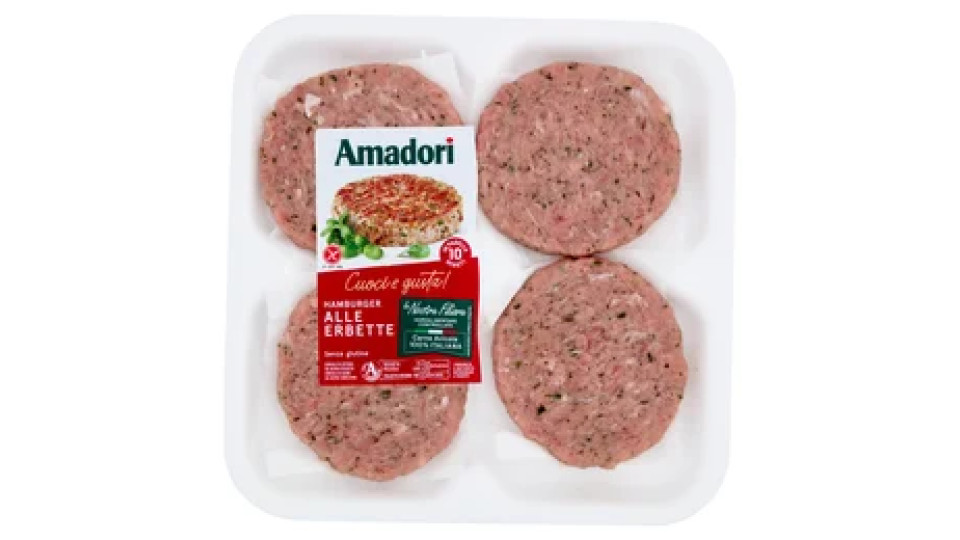 Amadori Hamburger alle Erbette 0,408 kg