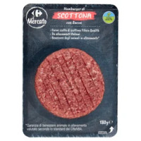Carrefour il Mercato Hamburger di Scottona con Bacon 180 g