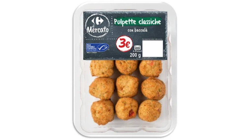 Polpette classiche con baccalà Carrefour il Mercato