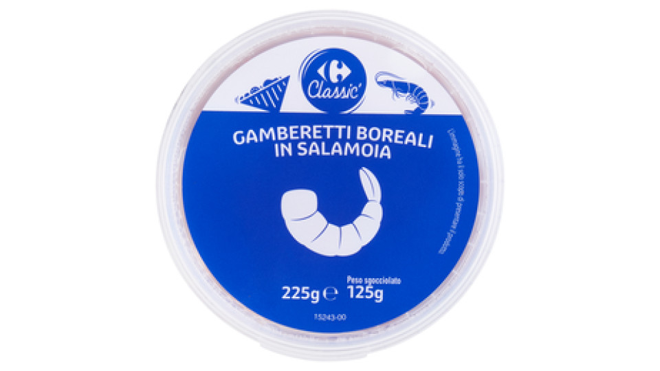 Carrefour Classic Gamberetti Boreali in Salamoia 225 g