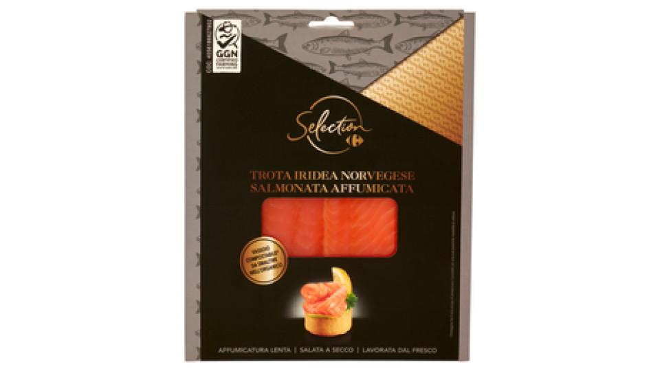 Carrefour Selection Trota Iridea Norvegese Salmonata Affumicata 100 g