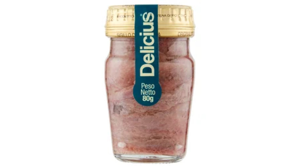 Delicius Filetti di Alici del Canale di Sicilia in olio di oliva (46%) 80 g