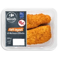 Filetti impanati di merluzzo d'Alaska Carrefour il Mercato