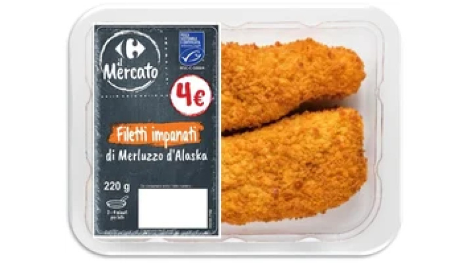 Filetti impanati di merluzzo d'Alaska Carrefour il Mercato