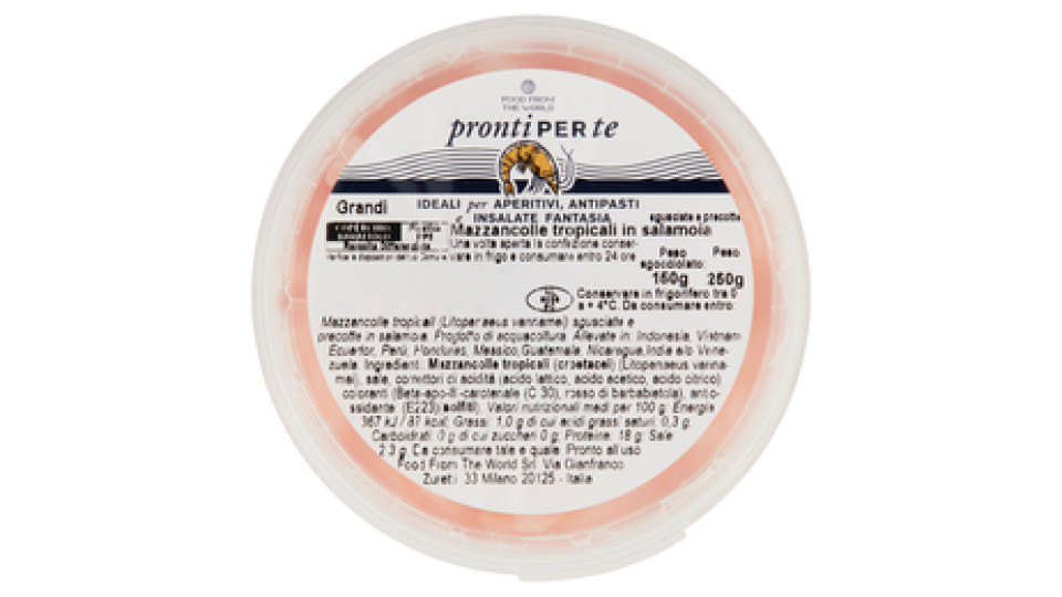 Food From The World pronti Per te Mazzancolla tropicale in salamoia 250 g