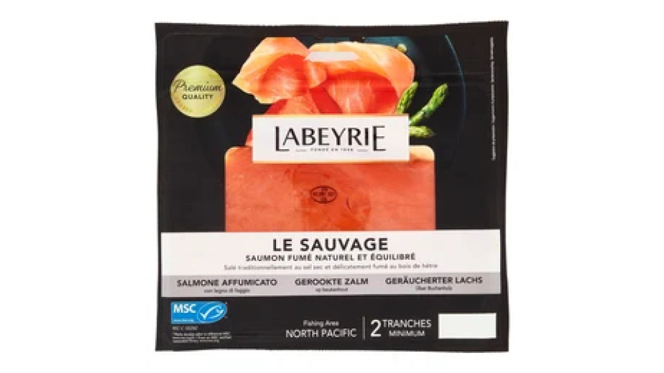 Labeyrie il Selvaggio Salmone Affumicato MSC, gusto Naturale 75 g
