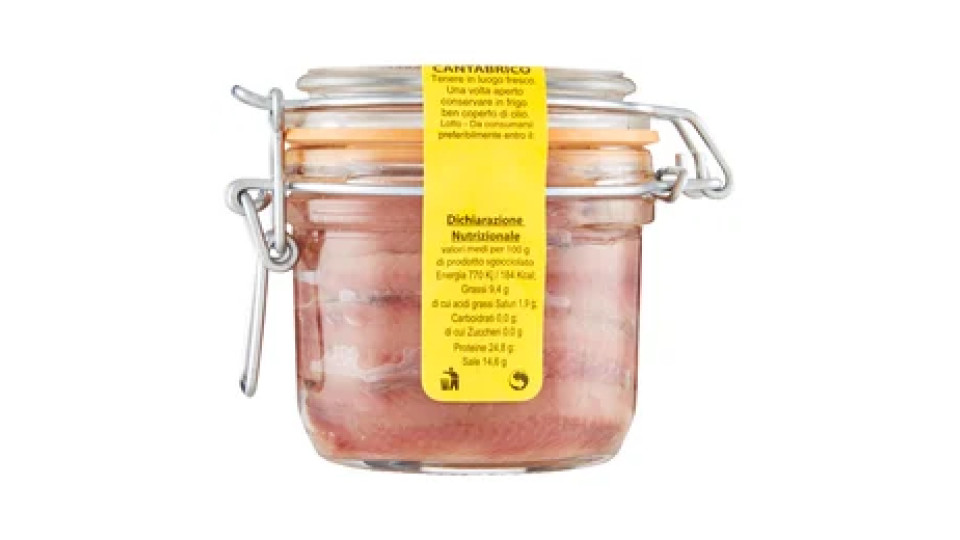Marca Vaticano Filetti di Acciughe Spagnole in Olio di Oliva 250 g