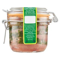 Marca Vaticano Filetti di Acciughe Spagnole in olio di oliva con prezzemolo e aglio 250 g