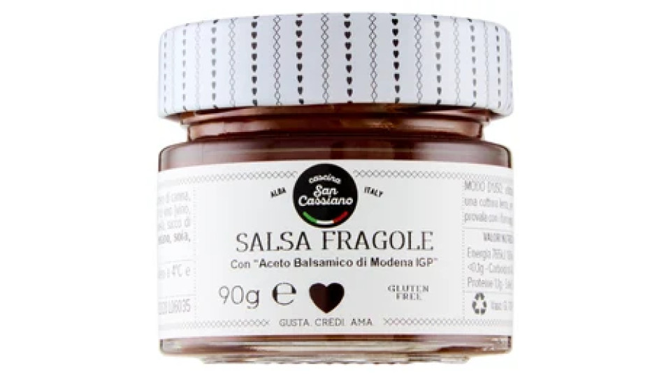 cascina San Cassiano Salsa Fragole con "Aceto Balsamico di Modena IGP" 90 g