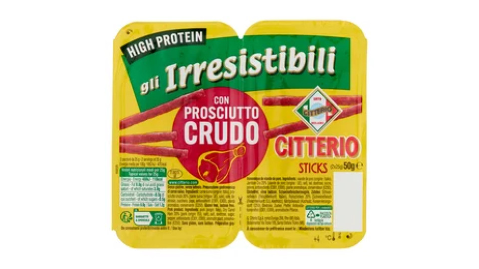 Citterio gli Irresistibili Sticks con Prosciutto Crudo 2 x 25 g