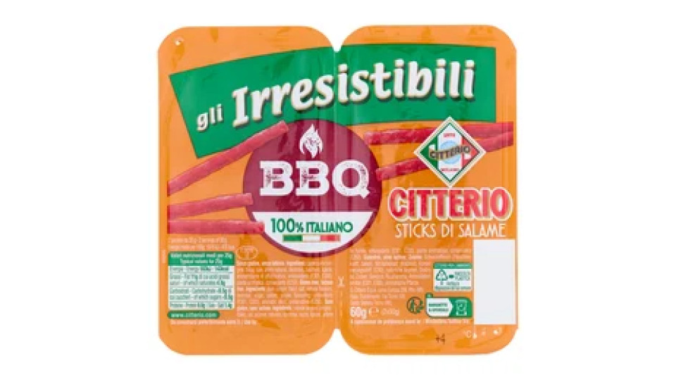 Citterio gli Irresistibili Sticks di Salame BBQ 2 x 30 g
