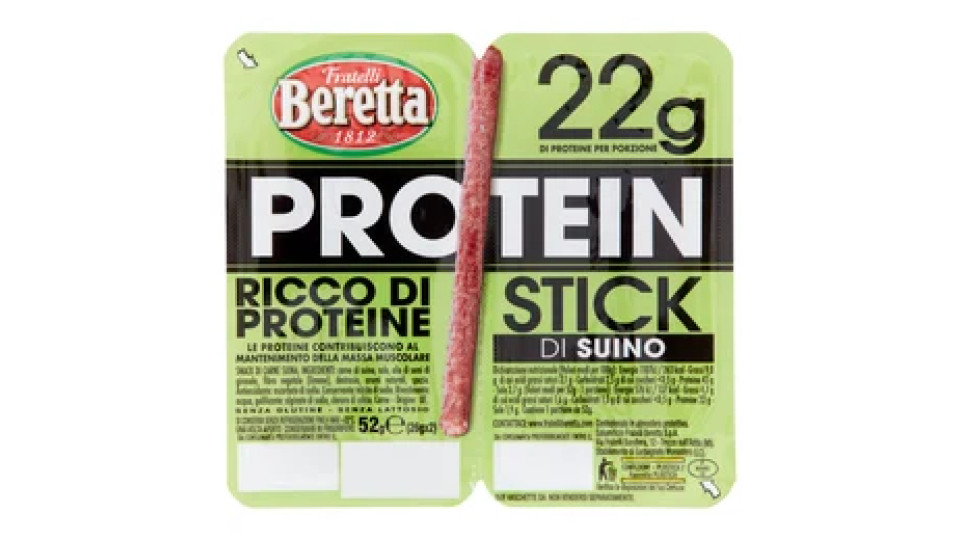 Fratelli Beretta Protein 22g Stick di Suino 2 x 26 g