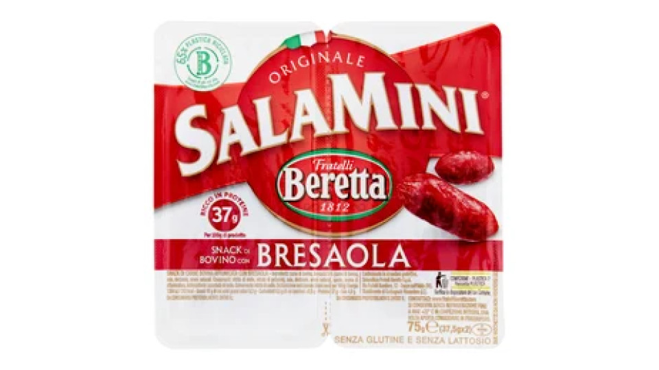 Fratelli Beretta SalaMini Snack di Bovino con Bresaola 2 x 37,5 g