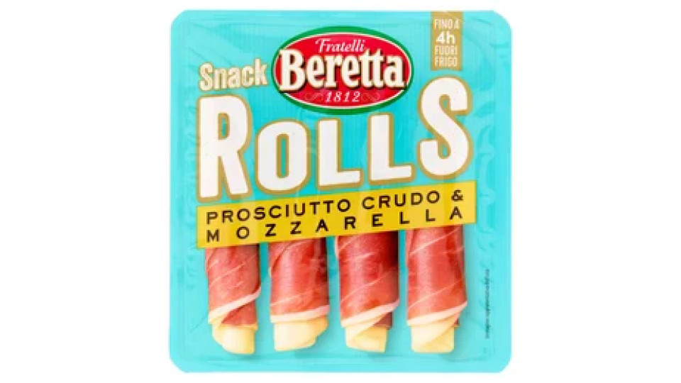 Fratelli Beretta Snack Rolls Prosciutto Crudo & Mozzarella 60 g