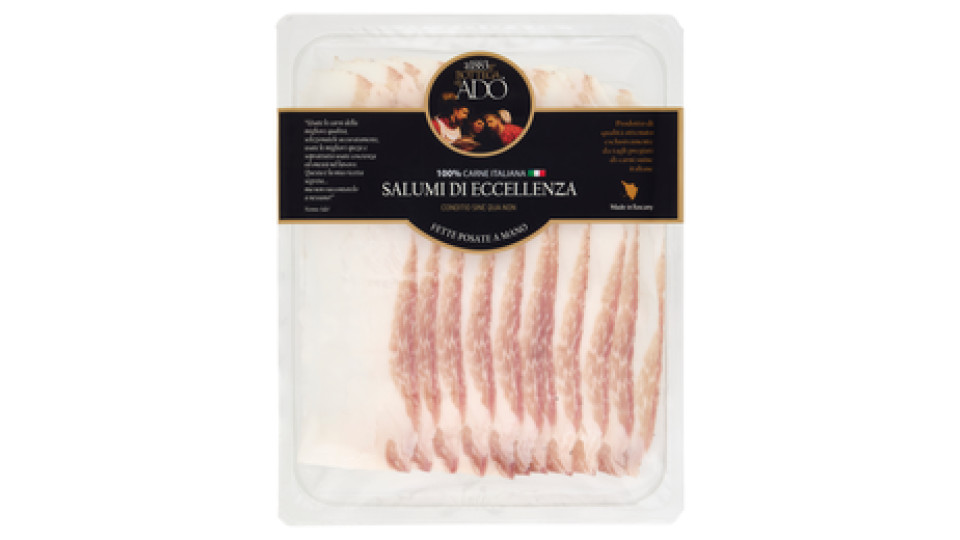 la Bottega di Adò Salumi di Eccellenza Lardo Stagionato in Conca di Marmo Affettato 0,100 kg