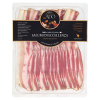 la Bottega di Adò Salumi di Eccellenza Pancetta Tesa Stagionata in Conca di Marmo Affettata 0,100 kg