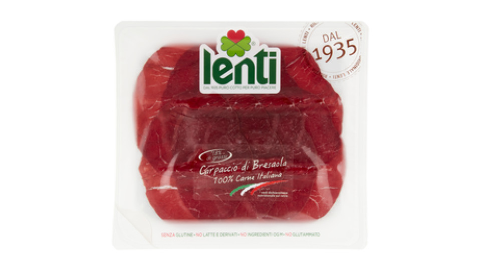 Lenti Carpaccio di Bresaola 100% Carne Italiana 0,100 kg