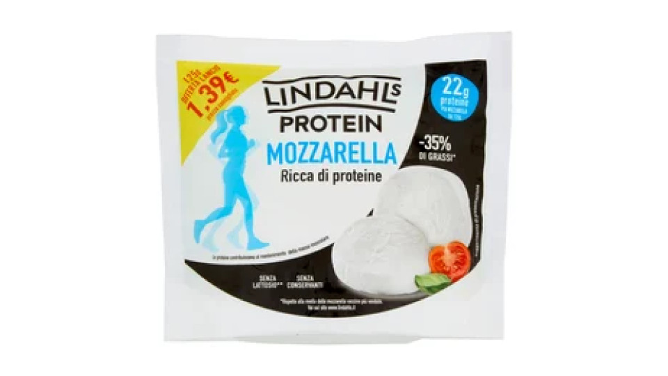 LINDAHLS Protein Mozzarella 125 g