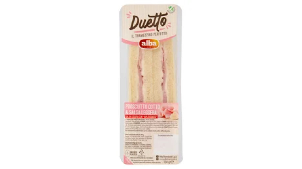 alba Tramezzini Duetto Prosciutto Cotto & Salsa Leggera 150 g