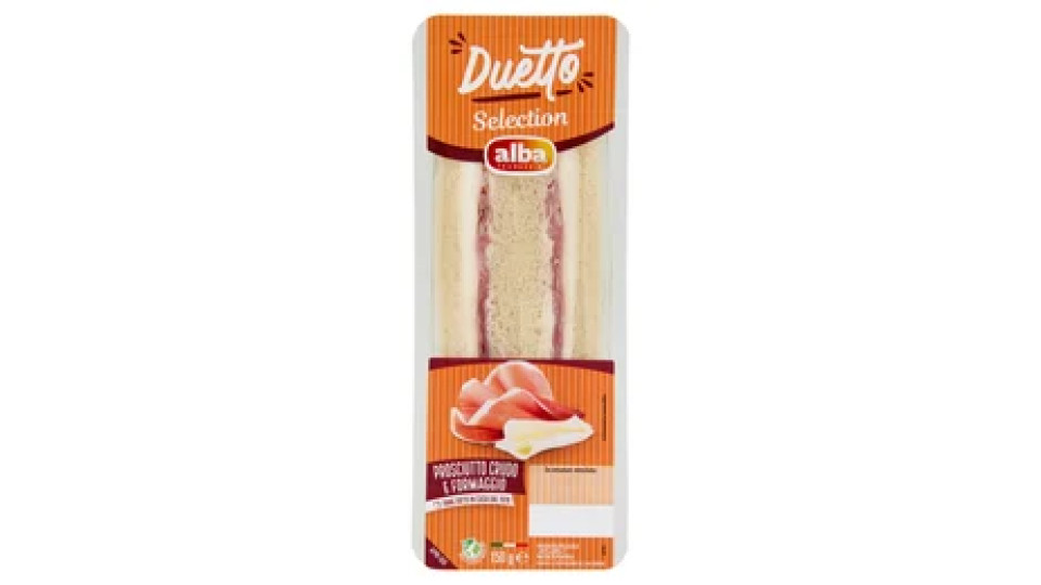 alba Tramezzini Duetto Selection Prosciutto Crudo e Formaggio 150 g
