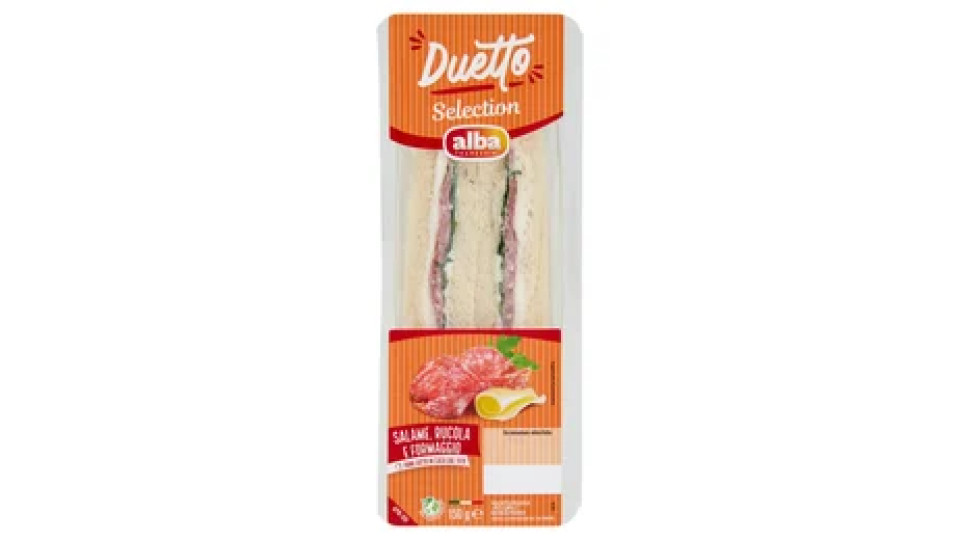 alba Tramezzini Duetto Selection Salame, Rucola e Formaggio 150 g