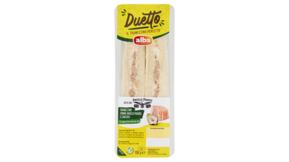alba Tramezzini Duetto Tramezzino Tonno Angelo Parodi e Carciofi 150 g