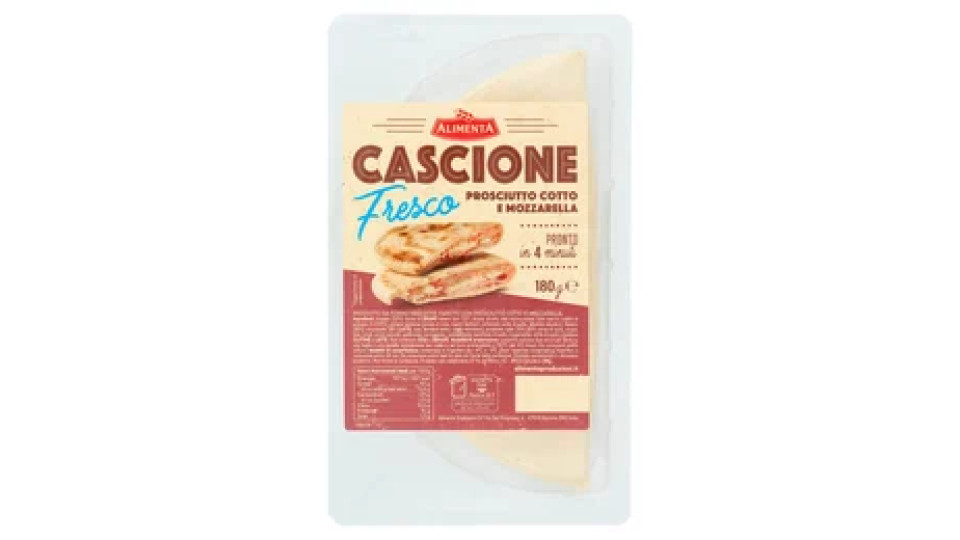 Alimenta Cascione Fresco Prosciutto Cotto e Mozzarella 180 g