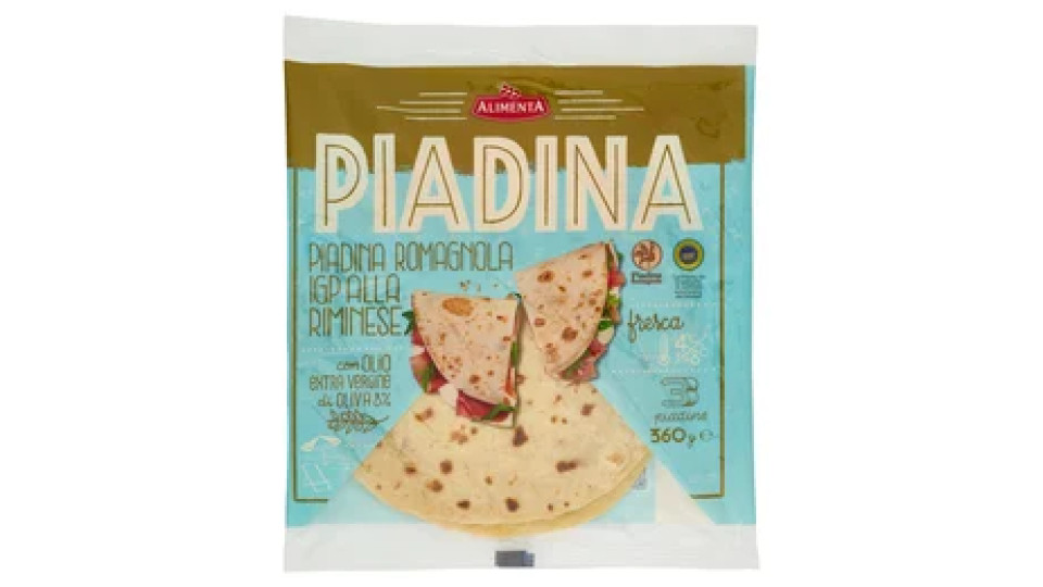 Alimenta Piadina Romagnola IGP alla Riminese 3 piadine 360 g