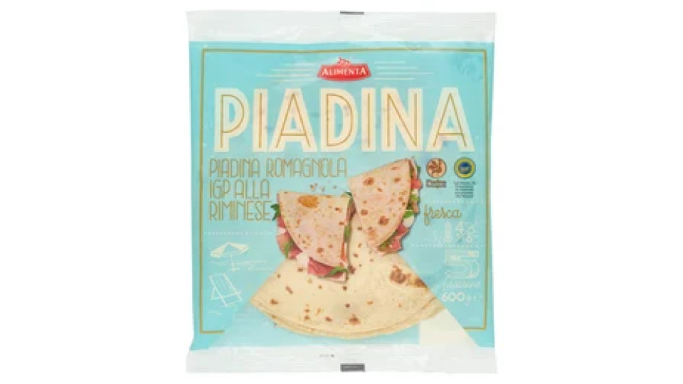 Alimenta Piadina Romagnola IGP alla Riminese 5 piadine 600 g