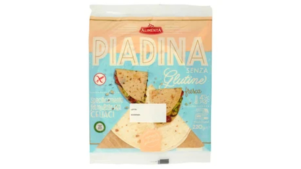 Alimenta Piadina Senza Glutine fresca 2 piadine 220 g