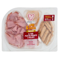 Amoretti Apri & Gusta Rustico Pastrami, Hummus, Grissini integrali 160 g