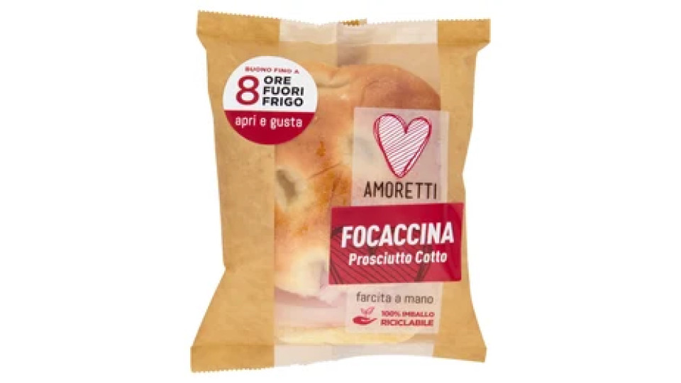 Amoretti Focaccina Prosciutto Cotto 80 g