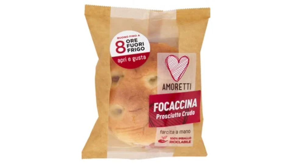 Amoretti Focaccina Prosciutto Crudo 80 g