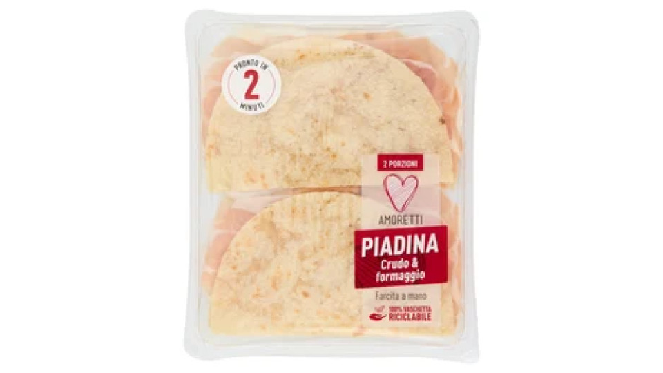 Amoretti Piadina Crudo & formaggio 180 g