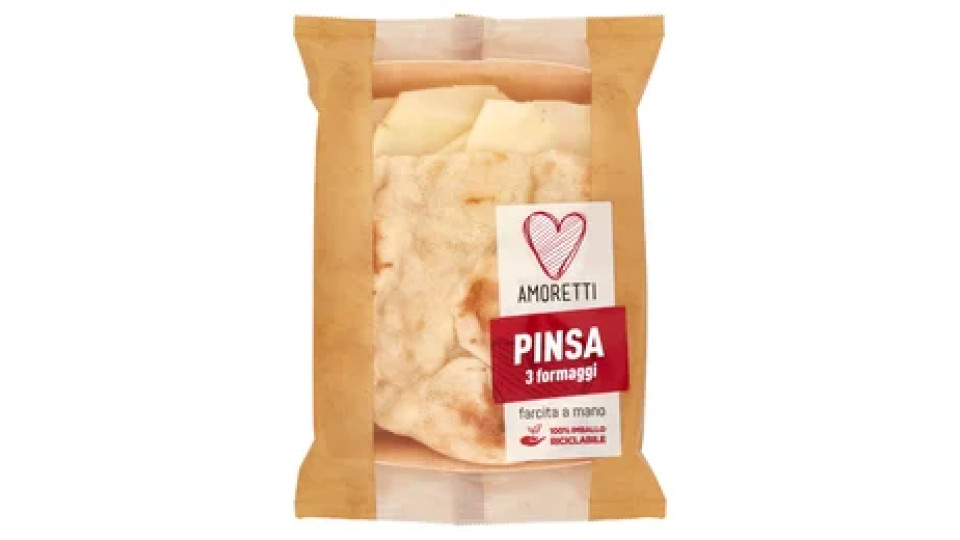 Amoretti Pinsa 3 formaggi 140 g